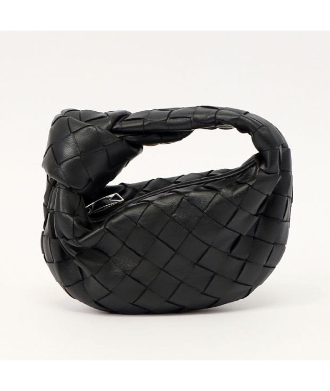BOTTEGA VENETA Черная кожаная сумка с короткими ручками, фото 6