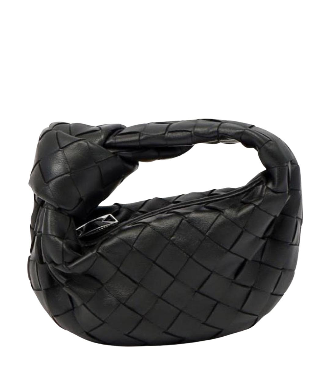BOTTEGA VENETA Черная кожаная сумка с короткими ручками, фото 1