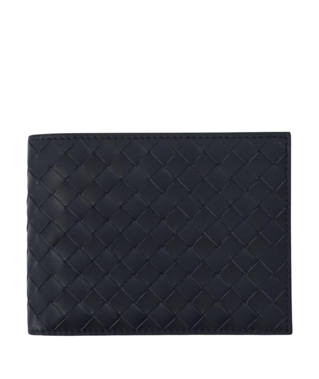BOTTEGA VENETA Темно-синий кожаный кошелек, фото 1