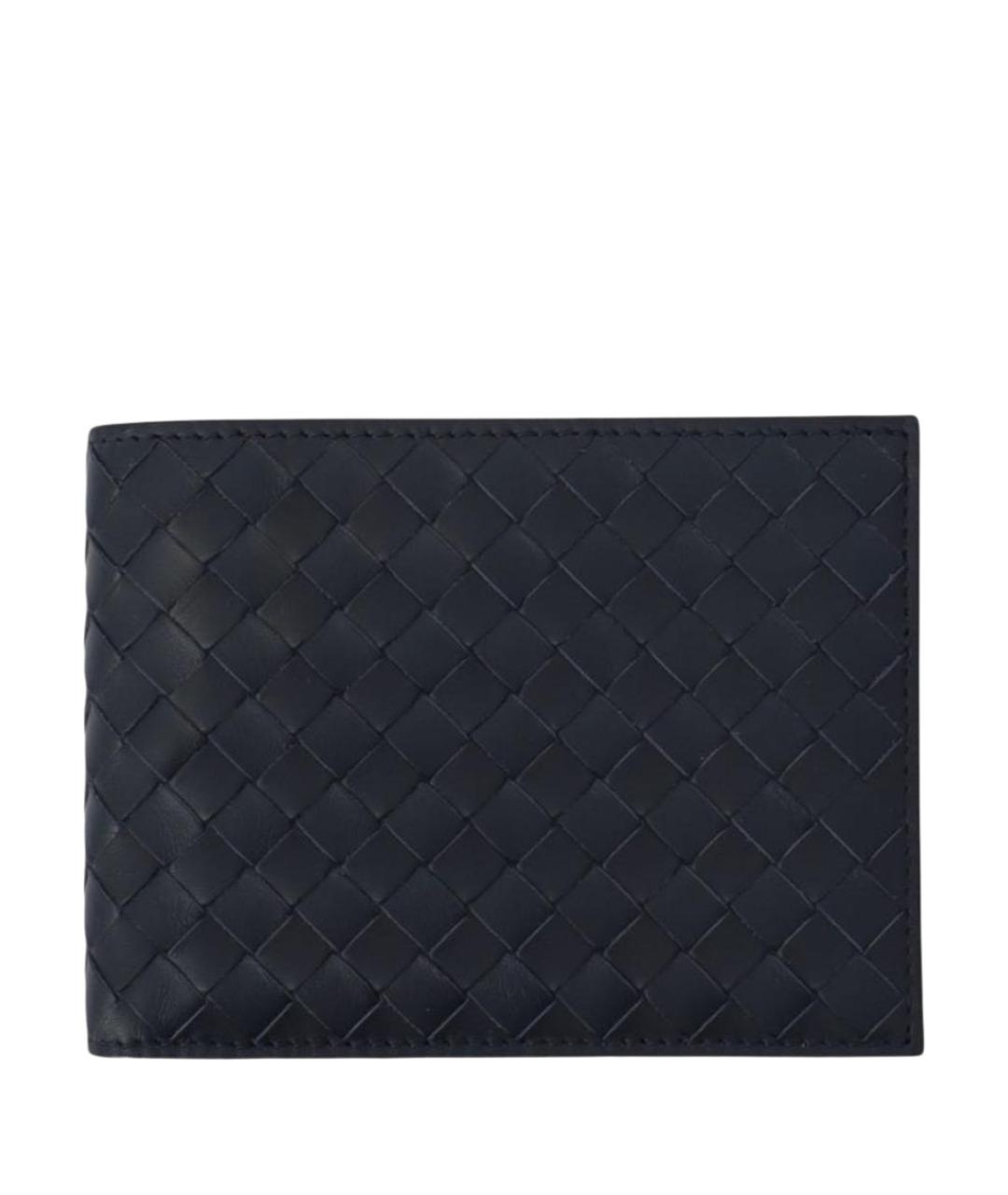 BOTTEGA VENETA Темно-синий кожаный кошелек, фото 1