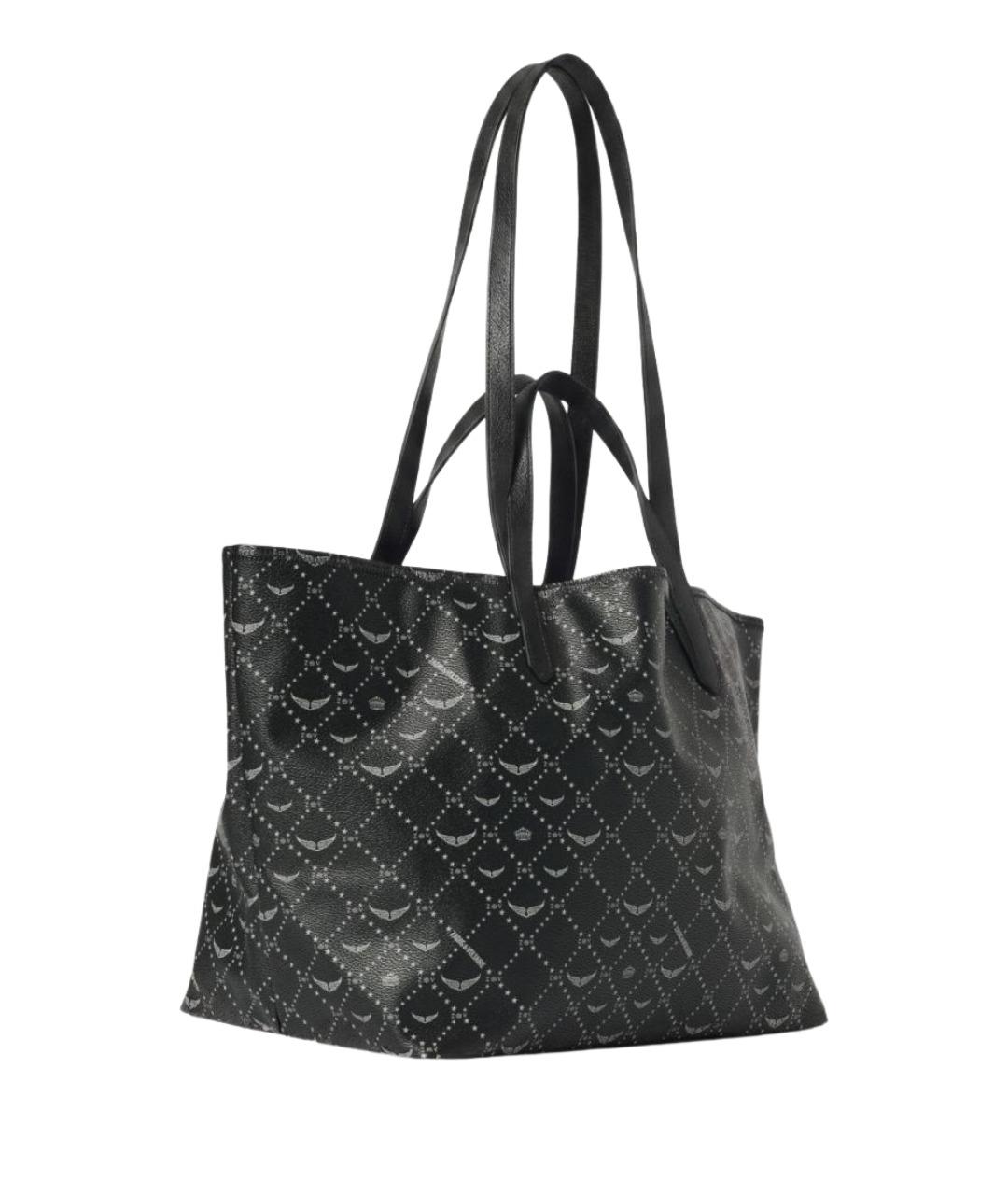 ZADIG & VOLTAIRE Черная синтетическая сумка тоут, фото 2