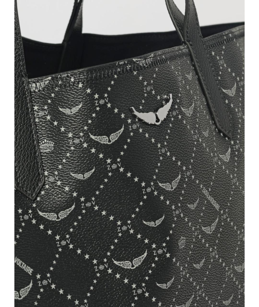 ZADIG & VOLTAIRE Черная синтетическая сумка тоут, фото 3