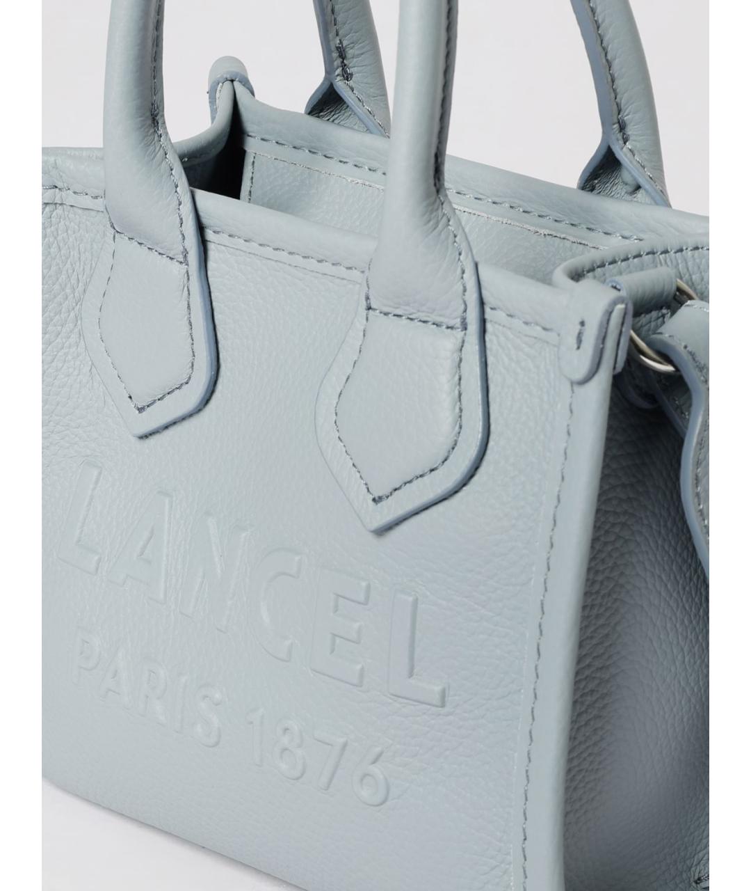 LANCEL Бежевая кожаная сумка через плечо, фото 3