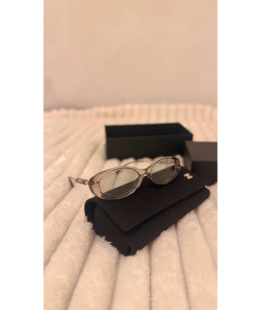 CHANEL Серые металлические солнцезащитные очки, фото 4