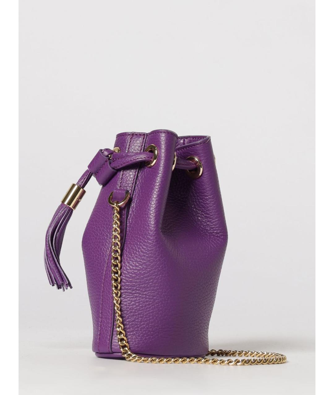 LANCEL Фиолетовая кожаная сумка через плечо, фото 2