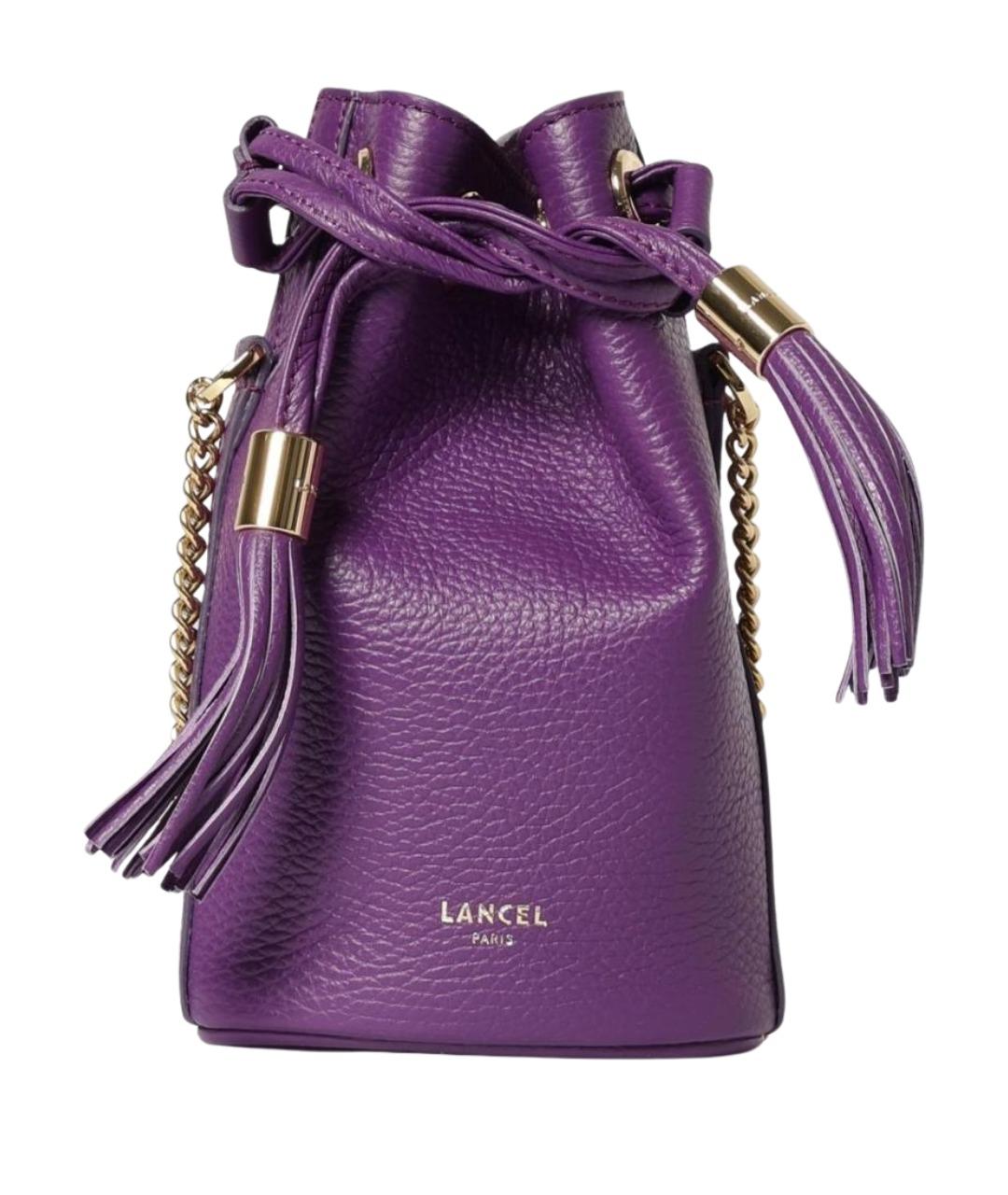 LANCEL Фиолетовая кожаная сумка через плечо, фото 1