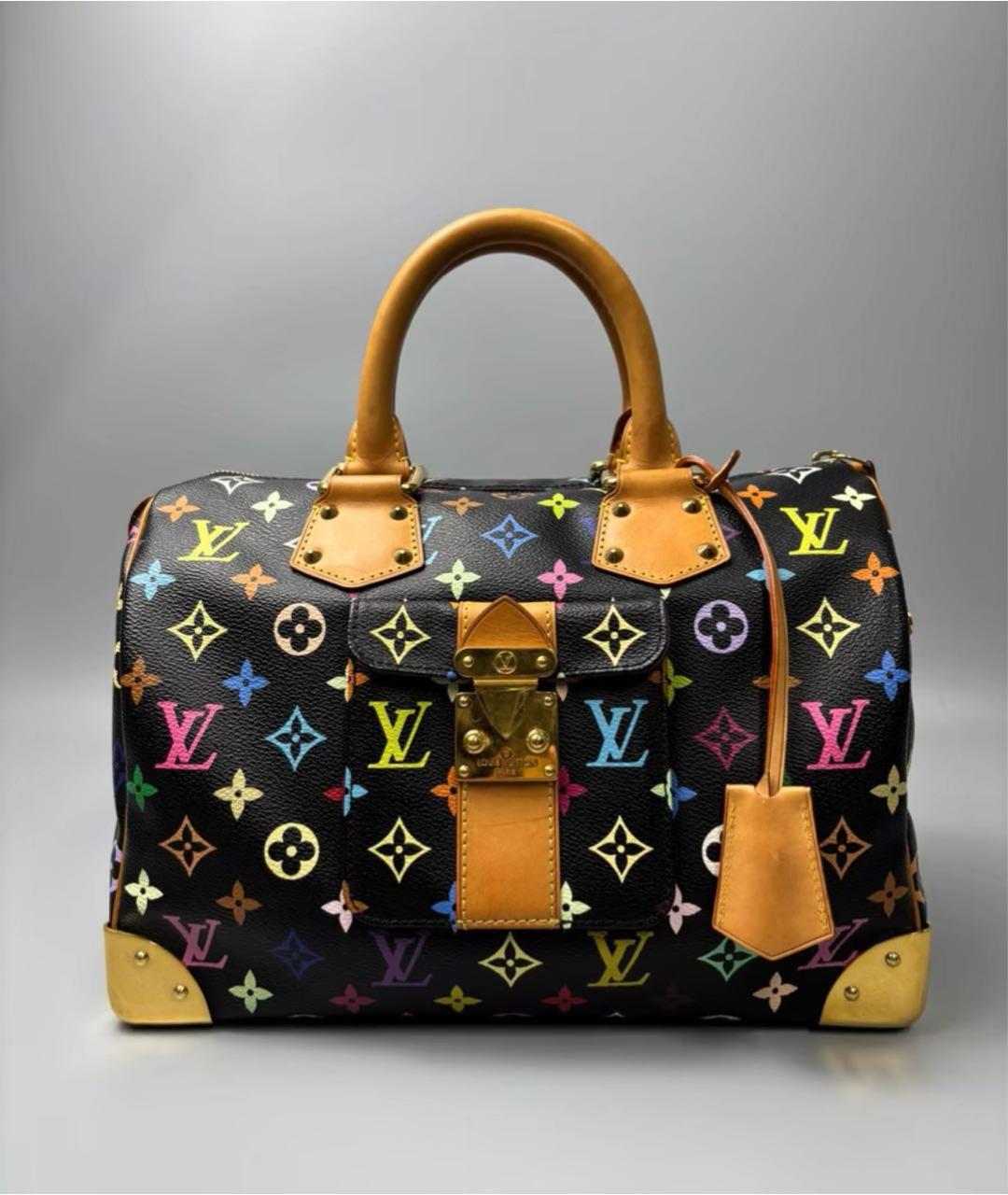LOUIS VUITTON Черная сумка с короткими ручками, фото 6