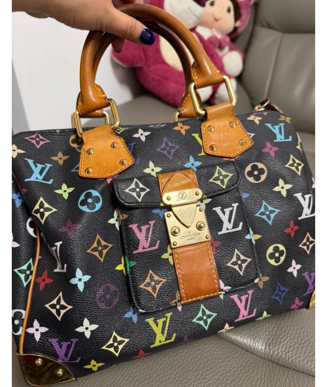 LOUIS VUITTON Черная сумка с короткими ручками, фото 2