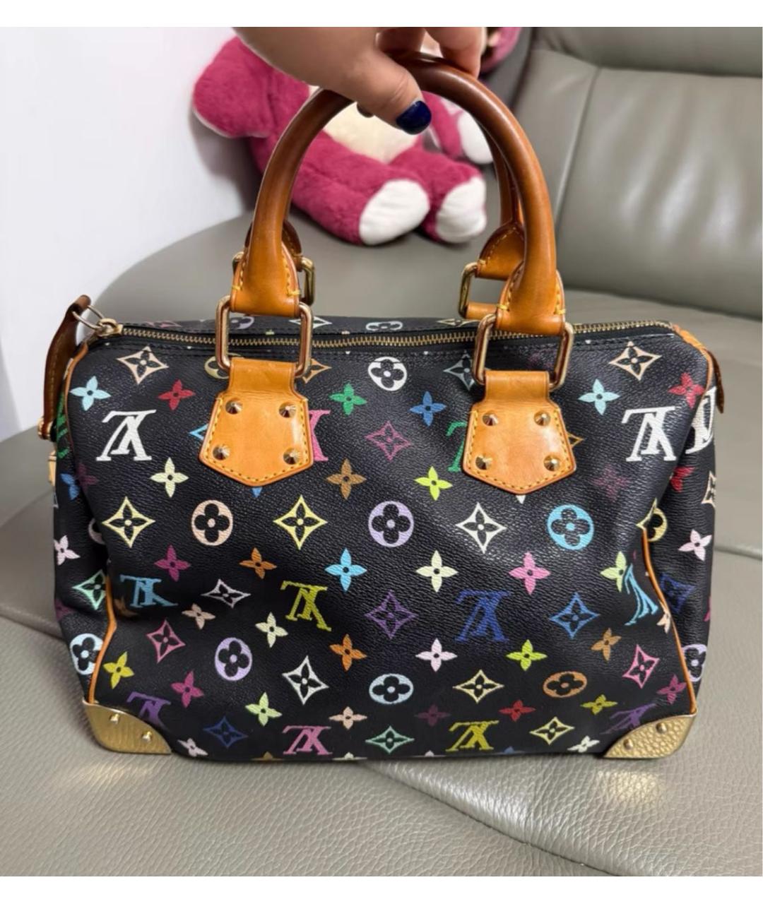 LOUIS VUITTON Черная сумка с короткими ручками, фото 3