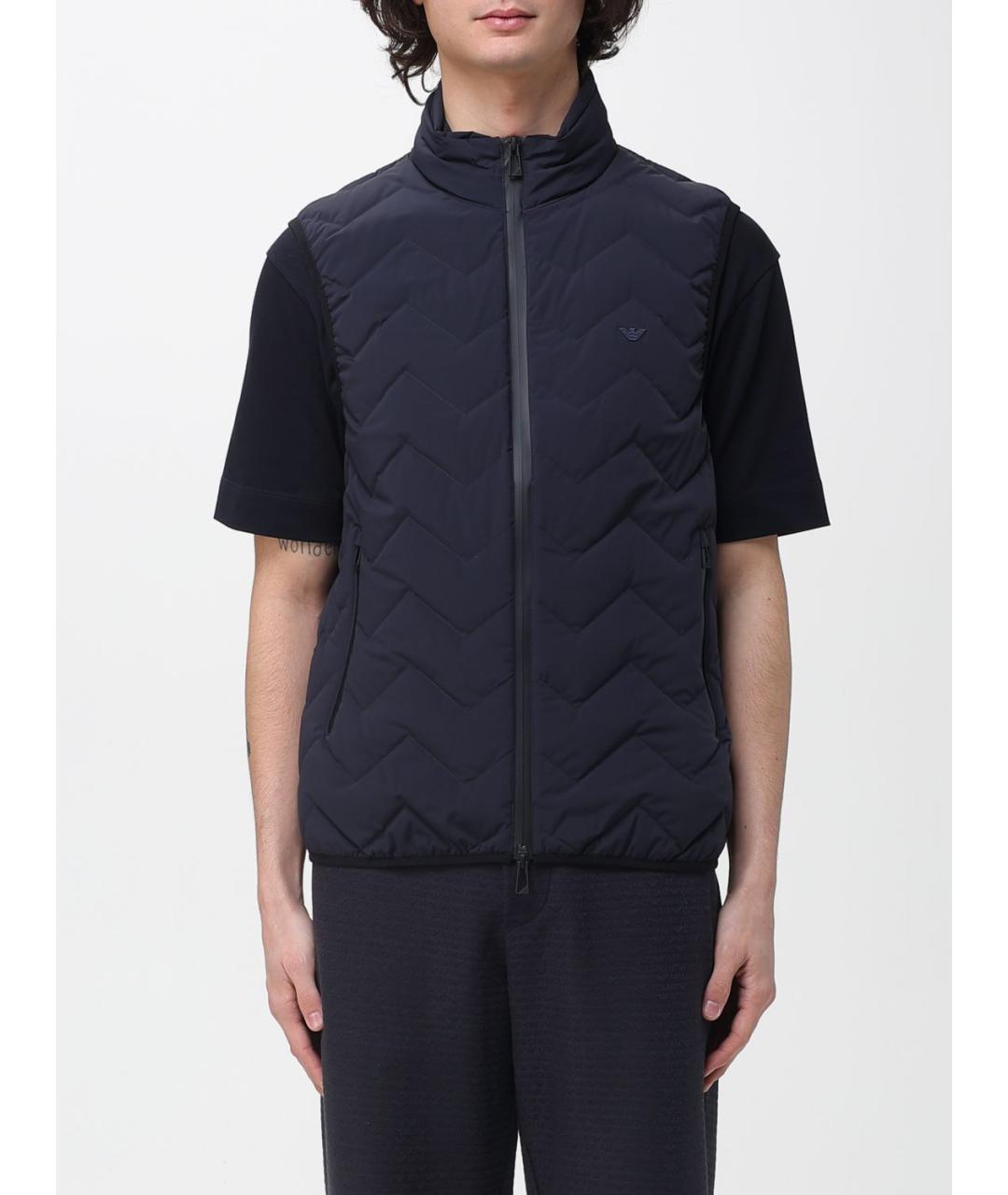 EMPORIO ARMANI Синяя полиамидовая жилетка, фото 1