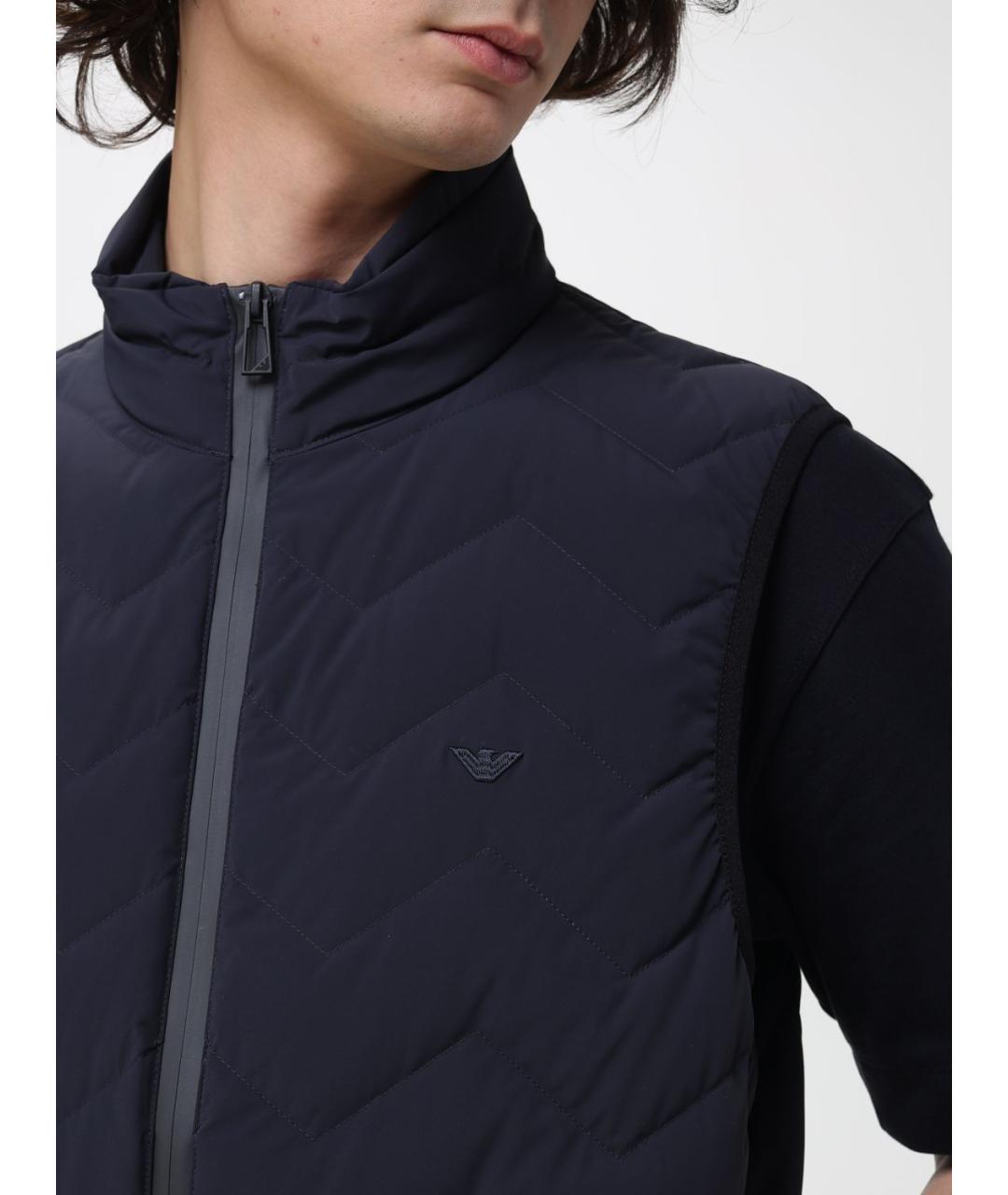EMPORIO ARMANI Синяя полиамидовая жилетка, фото 4