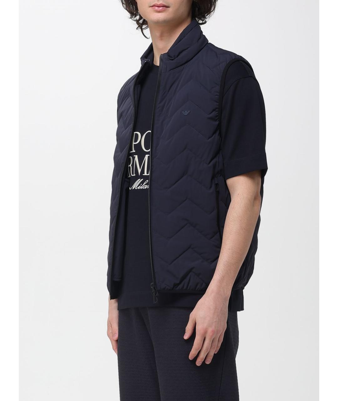 EMPORIO ARMANI Синяя полиамидовая жилетка, фото 3