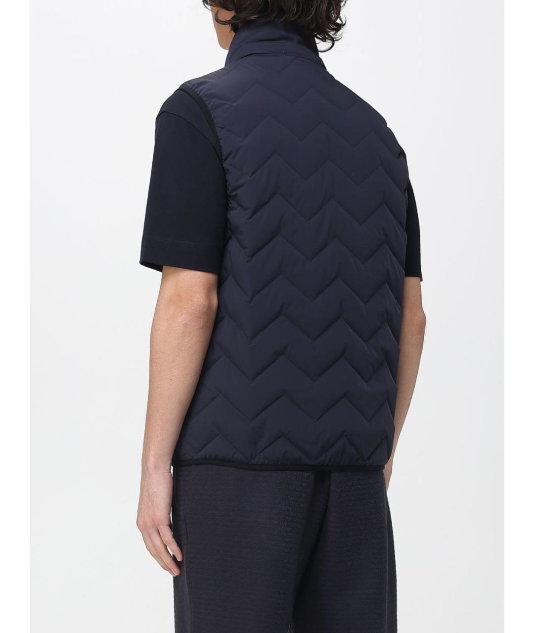 EMPORIO ARMANI Синяя полиамидовая жилетка, фото 2