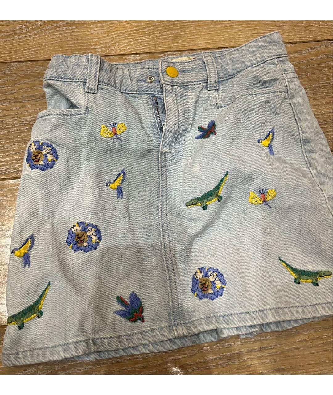 GUCCI KIDS Голубая деним юбка, фото 2