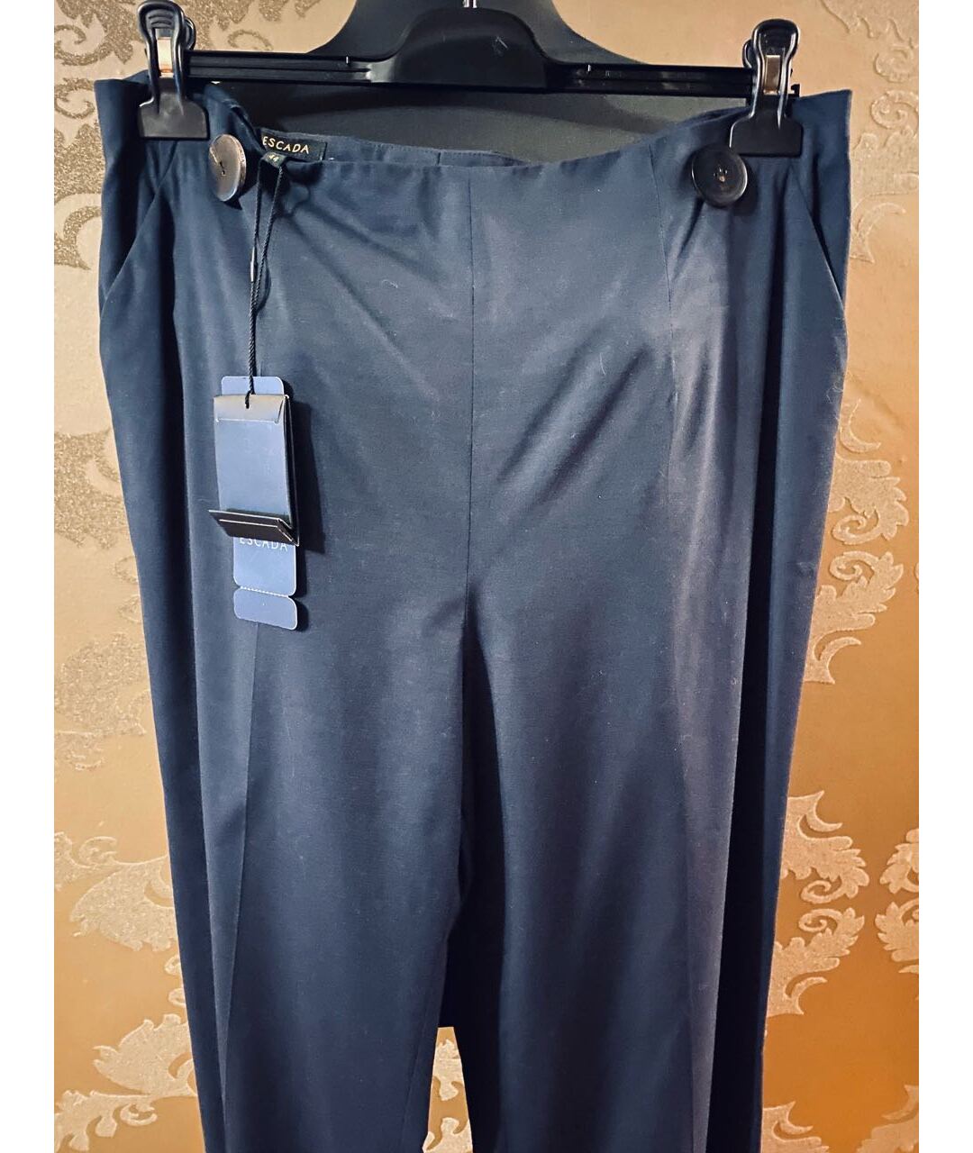ESCADA Синие вискозные прямые брюки, фото 5