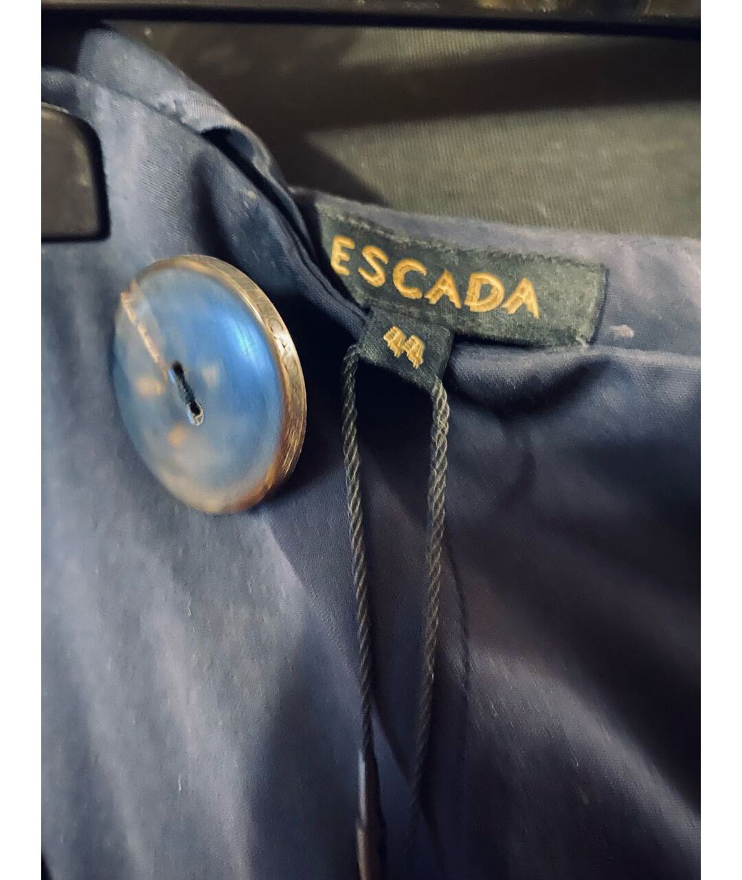ESCADA Синие вискозные прямые брюки, фото 3