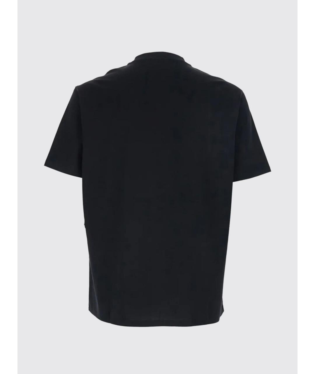 EMPORIO ARMANI Черная хлопковая футболка, фото 3