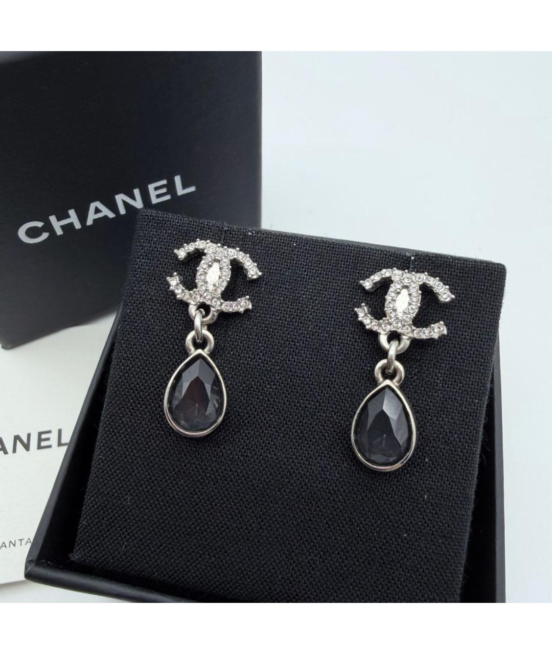 CHANEL Серебряные металлические серьги, фото 6