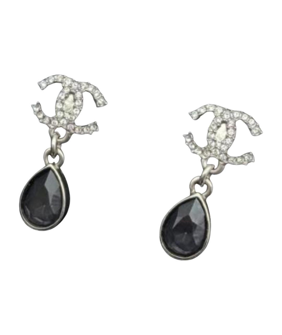 CHANEL Серебряные металлические серьги, фото 1