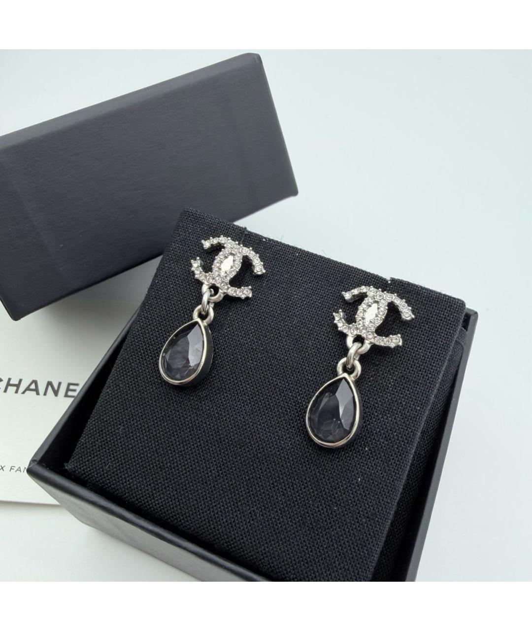 CHANEL Серебряные металлические серьги, фото 5