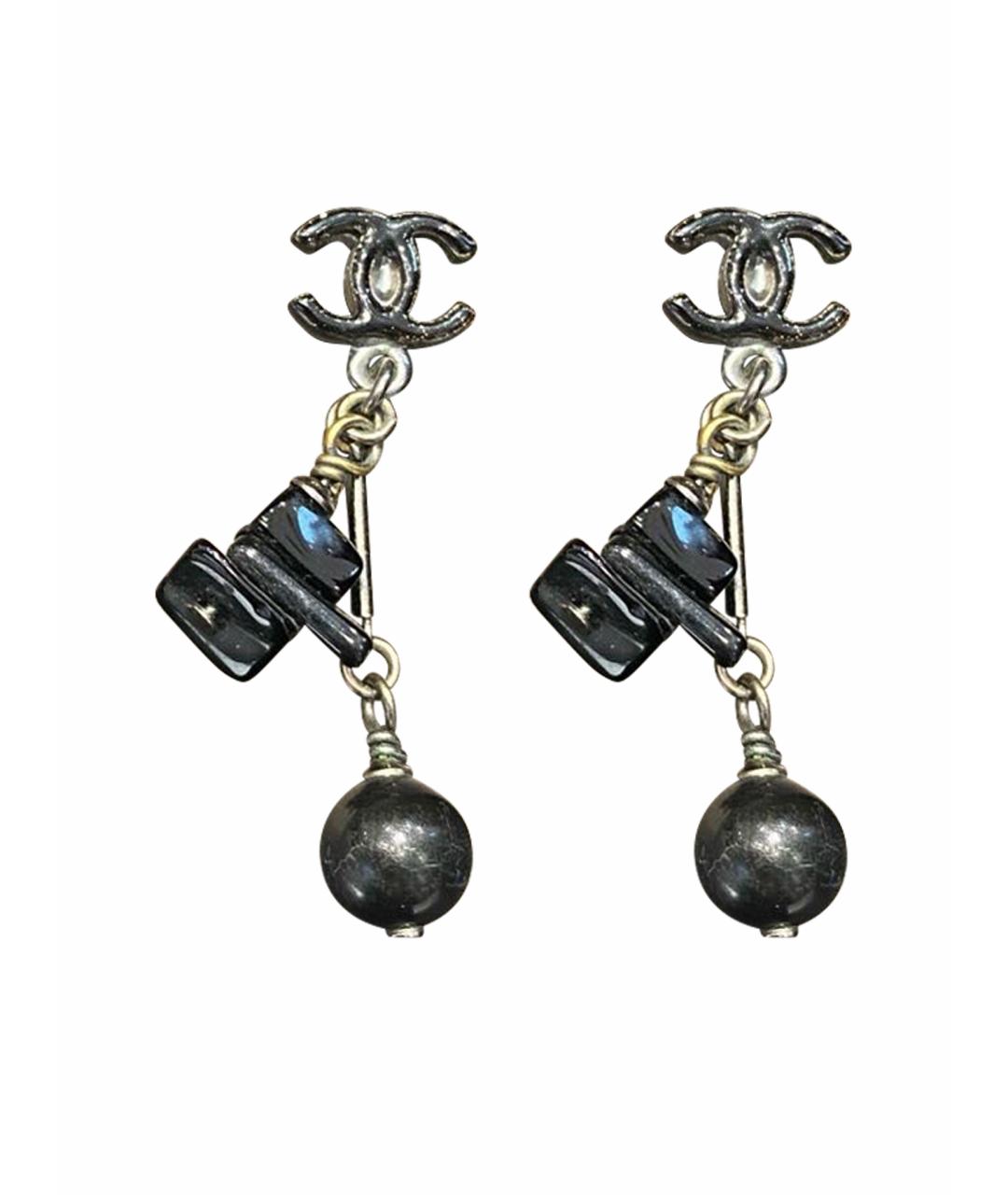 CHANEL Серые серьги, фото 1