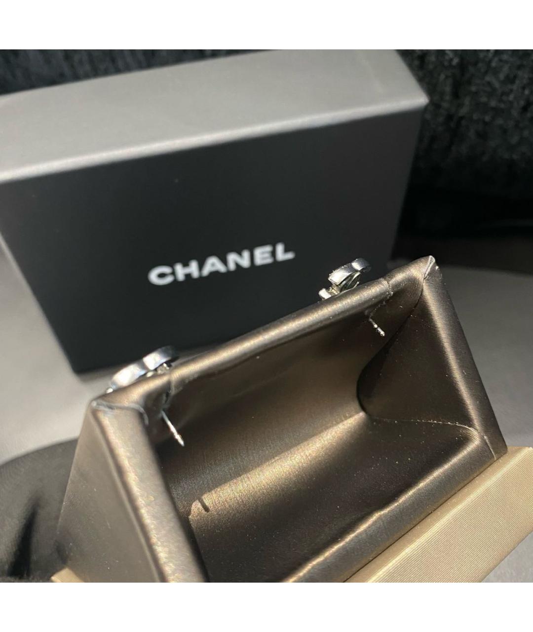 CHANEL Серые серьги, фото 4