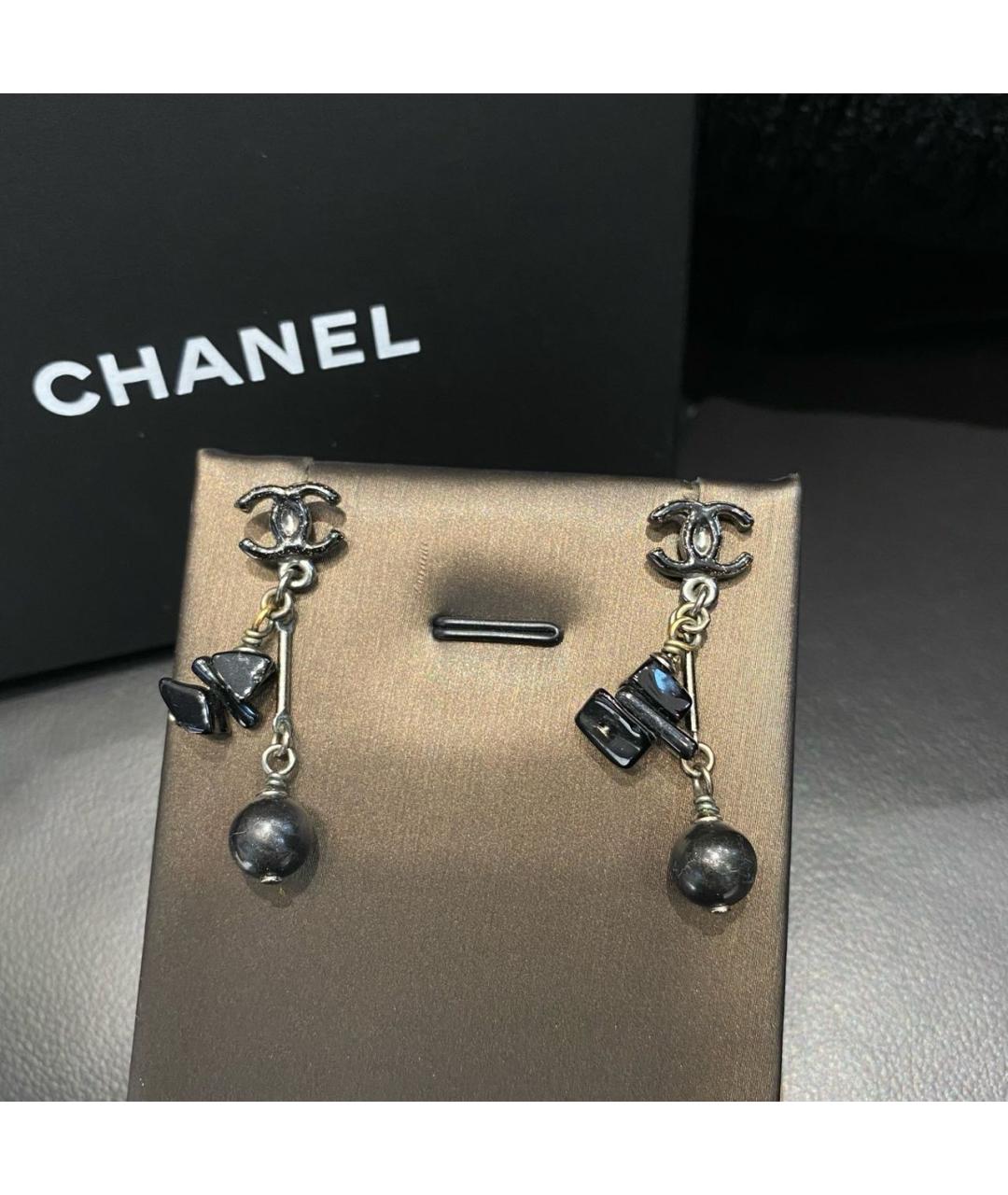 CHANEL Серые серьги, фото 5