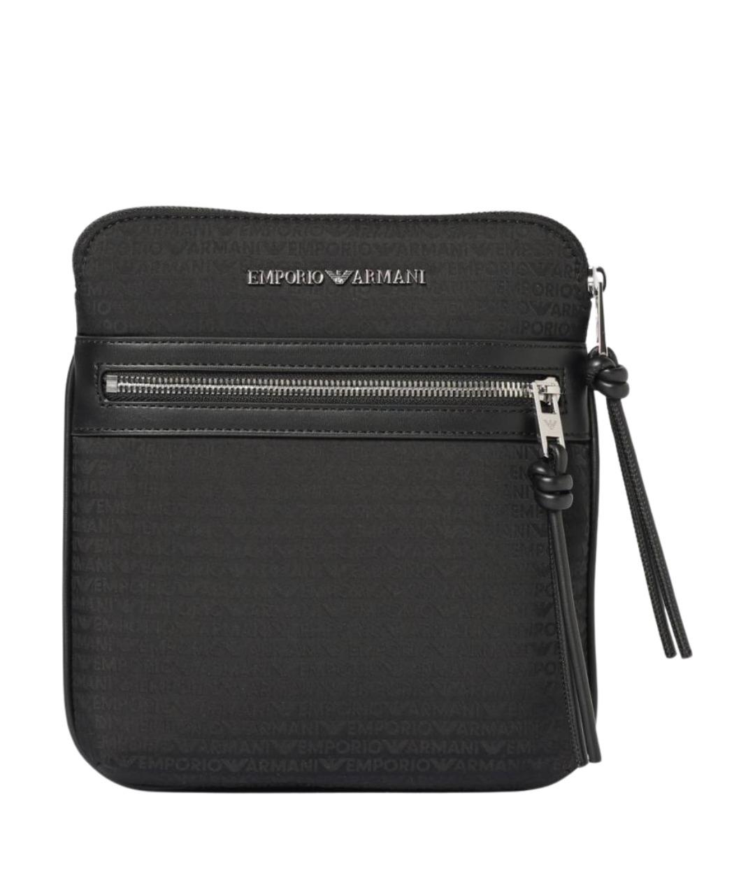 EMPORIO ARMANI Черная синтетическая сумка на плечо, фото 1