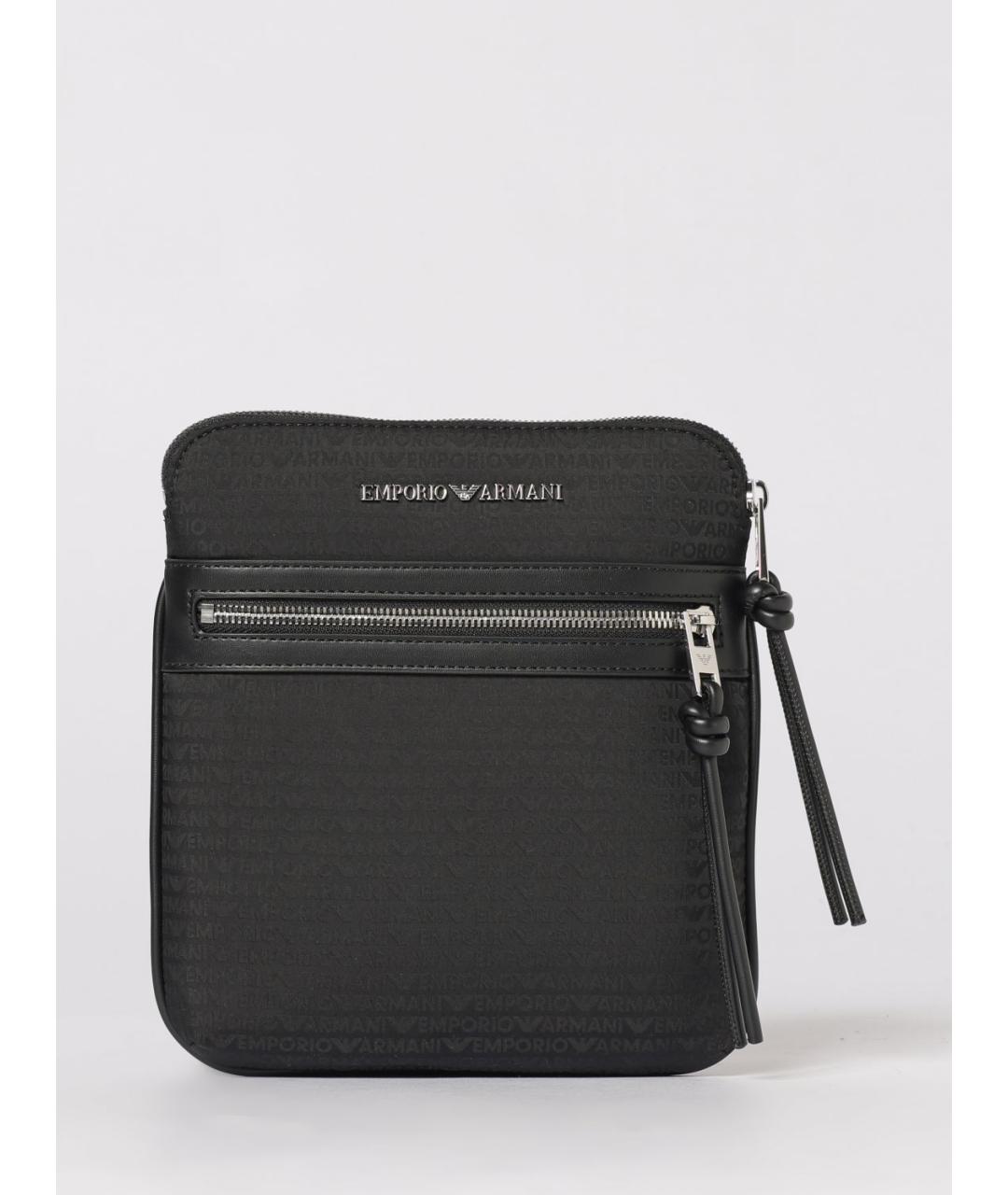 EMPORIO ARMANI Черная синтетическая сумка на плечо, фото 4