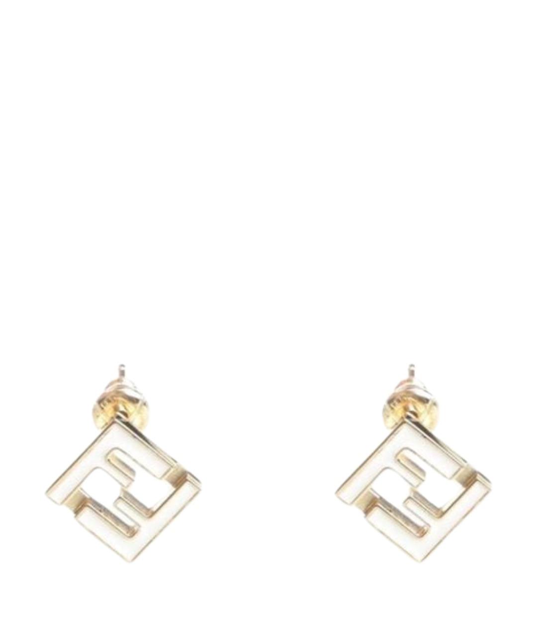 FENDI Золотые латунные серьги, фото 1