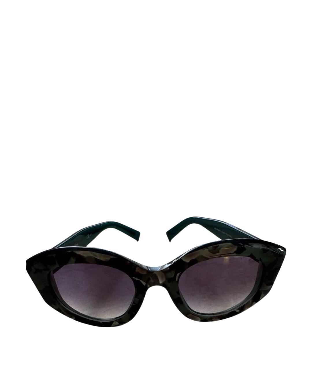MAX MARA Зеленые пластиковые солнцезащитные очки, фото 1