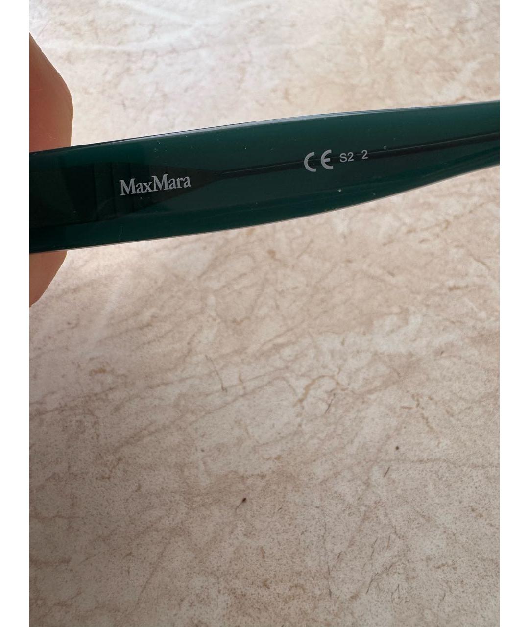 MAX MARA Зеленые пластиковые солнцезащитные очки, фото 5