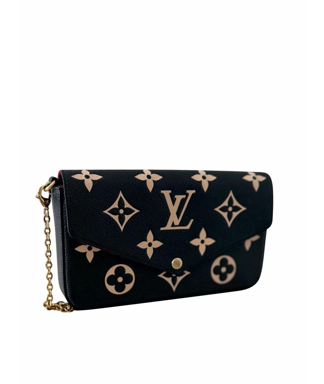 LOUIS VUITTON Антрацитовая кожаная сумка через плечо, фото 1