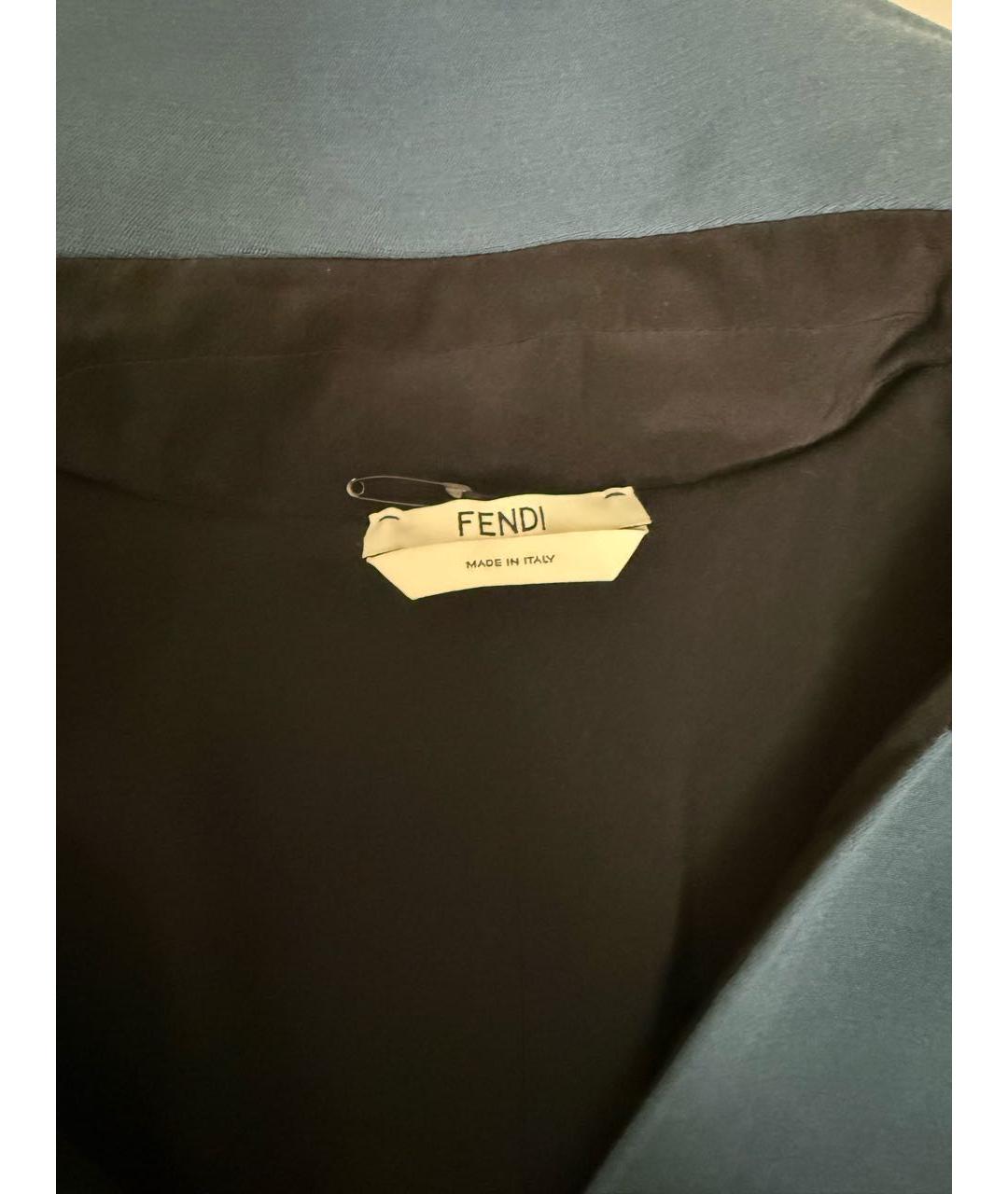 FENDI Темно-синее полиэстеровое платье, фото 5