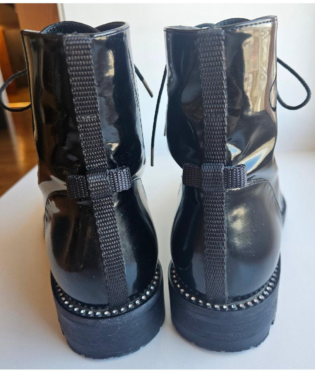 CHRISTIAN DIOR Черные ботинки из лакированной кожи, фото 5