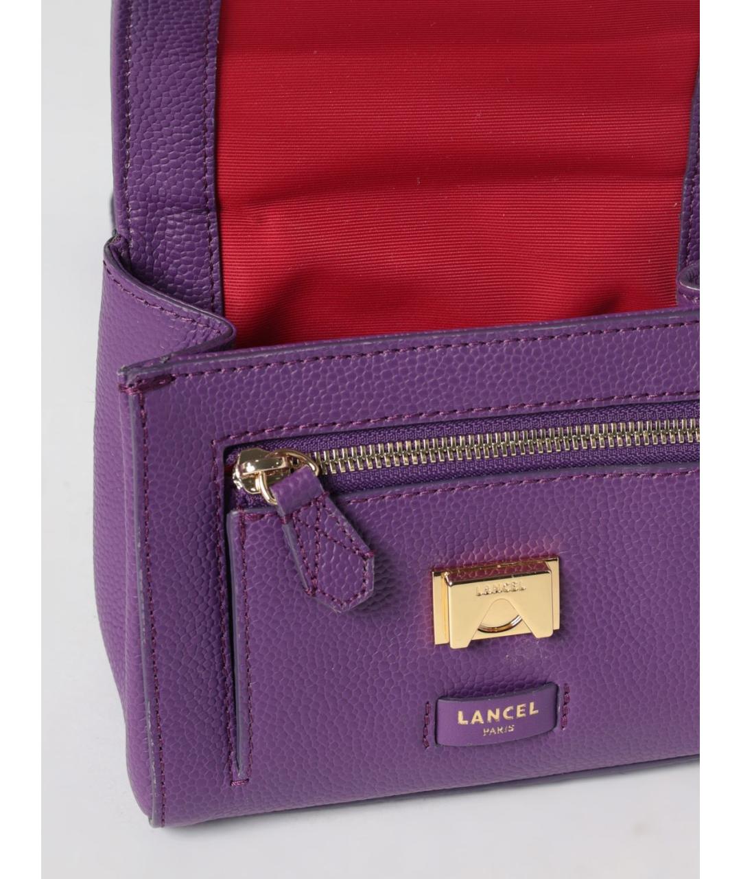 LANCEL Фиолетовая кожаная сумка через плечо, фото 3