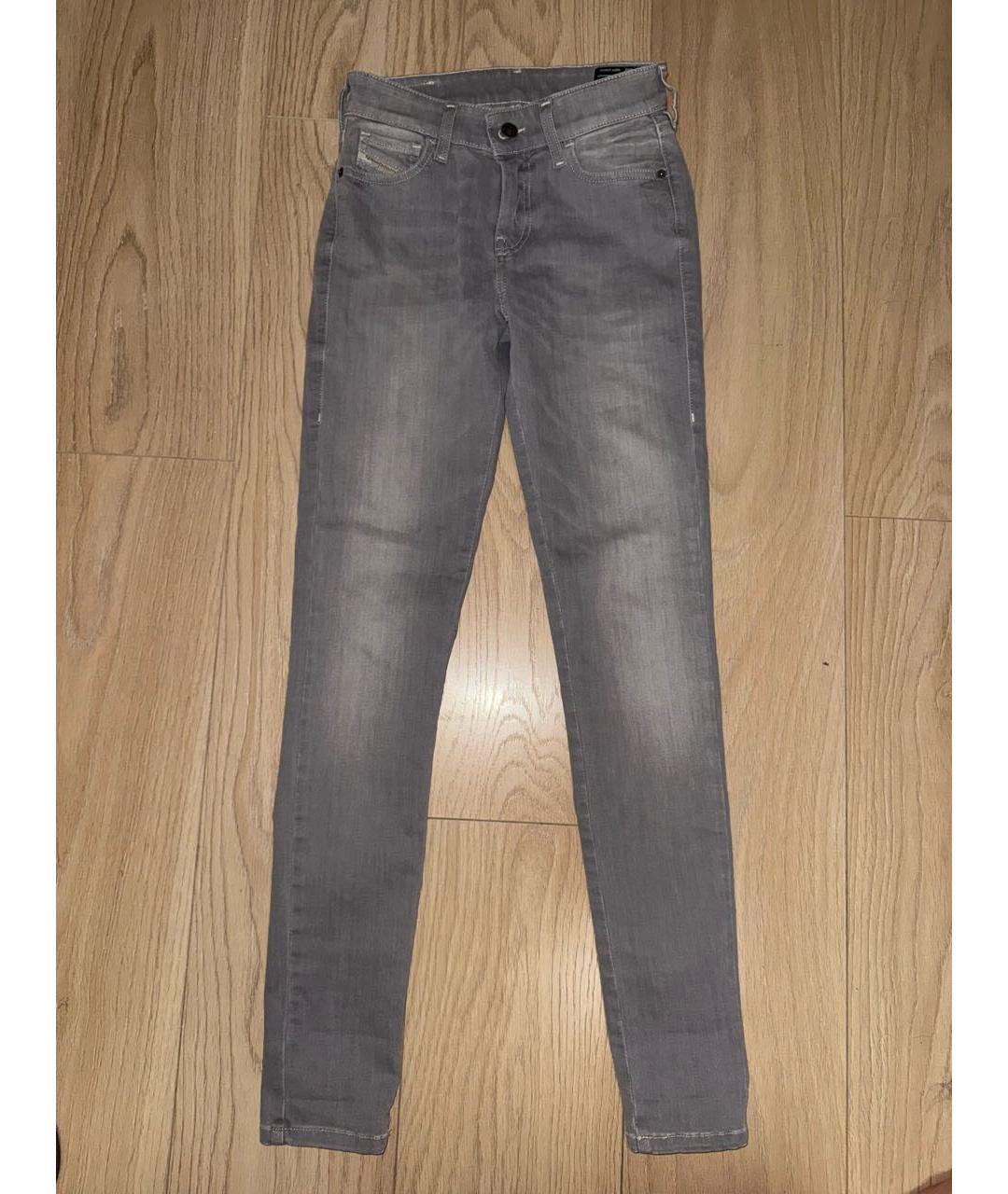 DIESEL Антрацитовые хлопко-полиэстеровые джинсы слим, фото 5