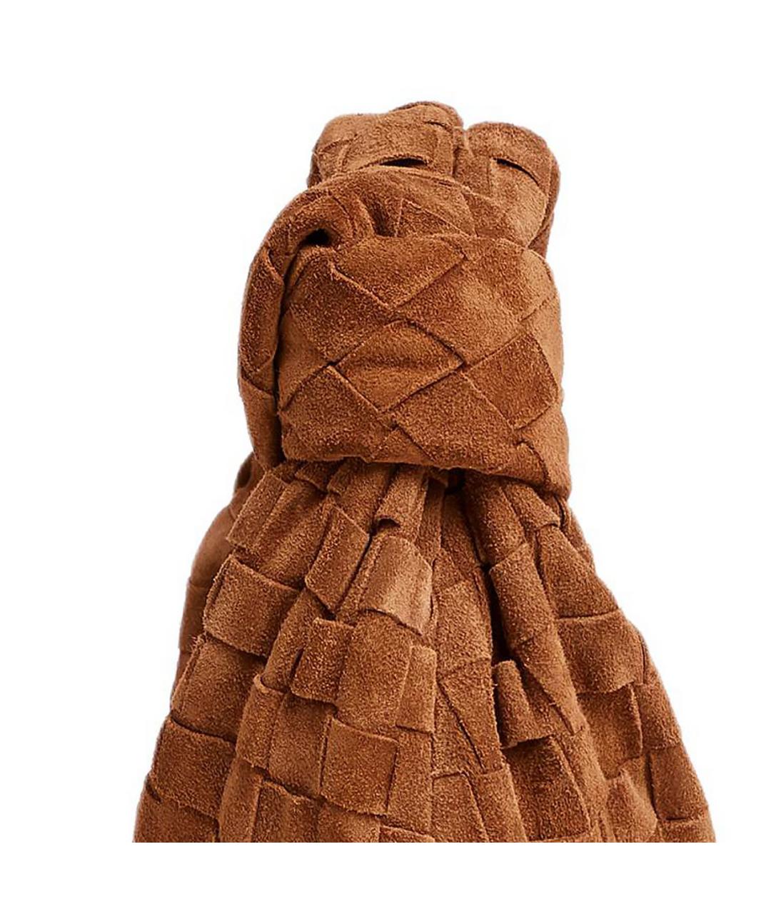 BOTTEGA VENETA Коричневая кожаная сумка через плечо, фото 5