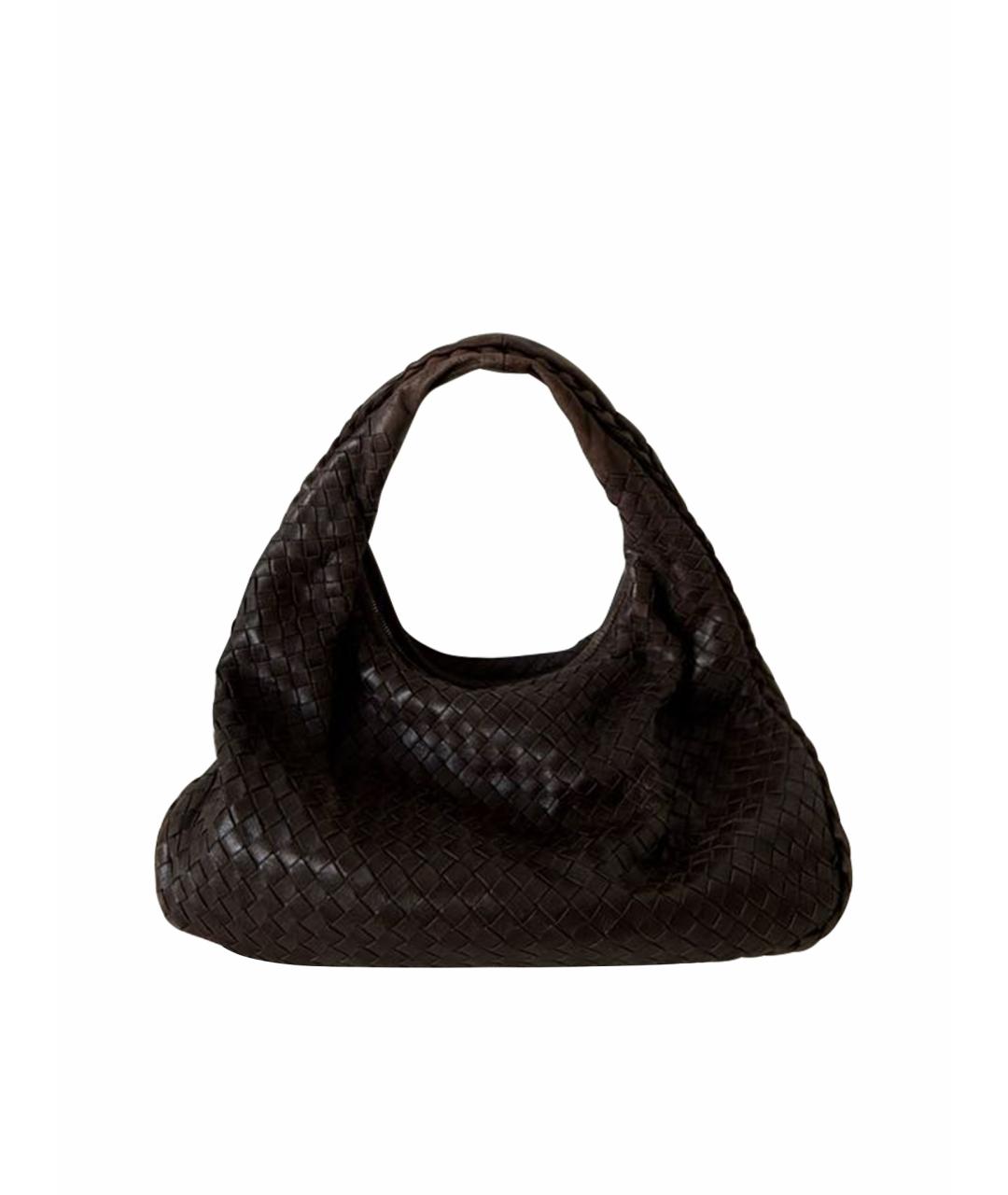 BOTTEGA VENETA Коричневая кожаная сумка через плечо, фото 1