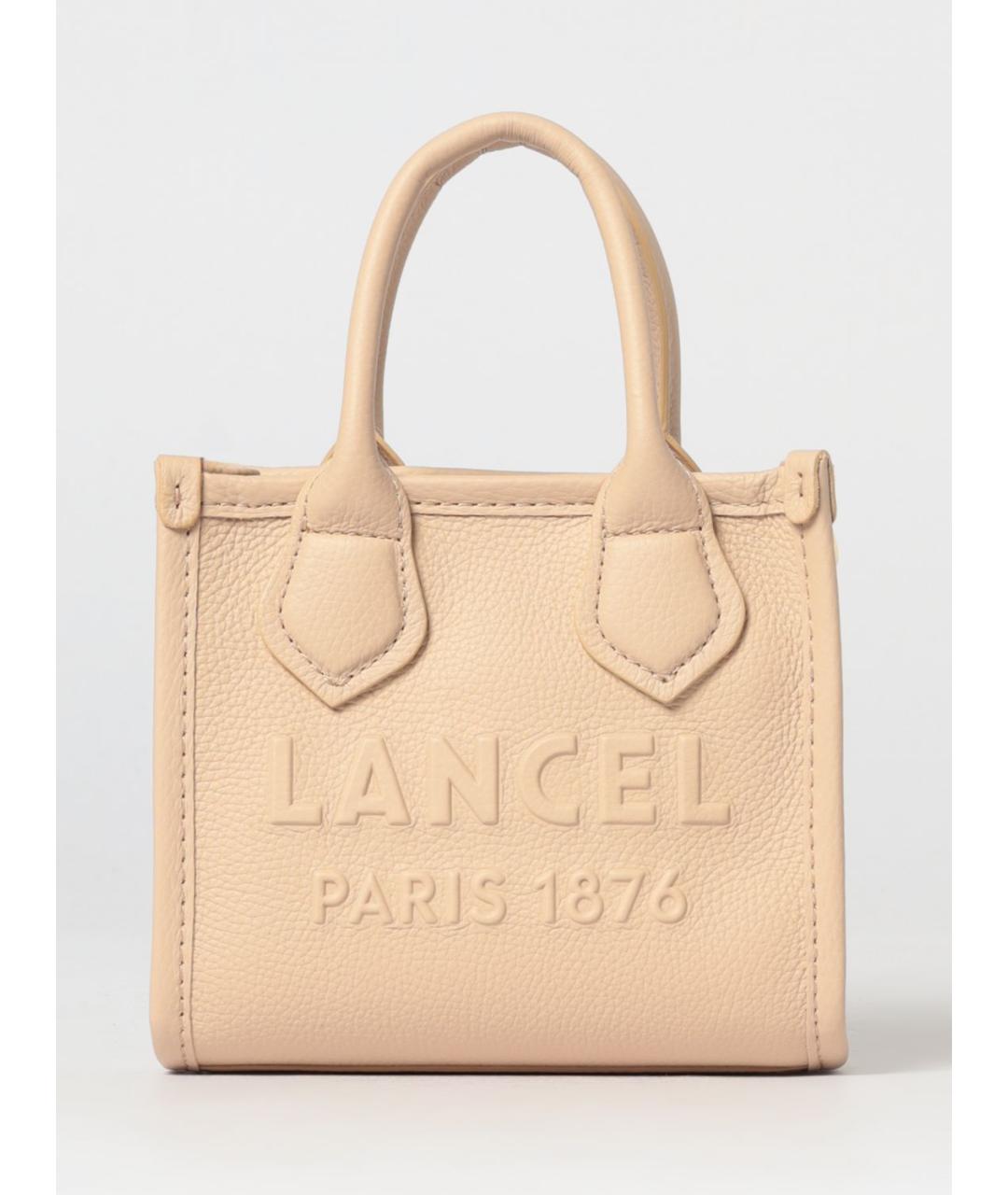 LANCEL Бежевая кожаная сумка тоут, фото 4