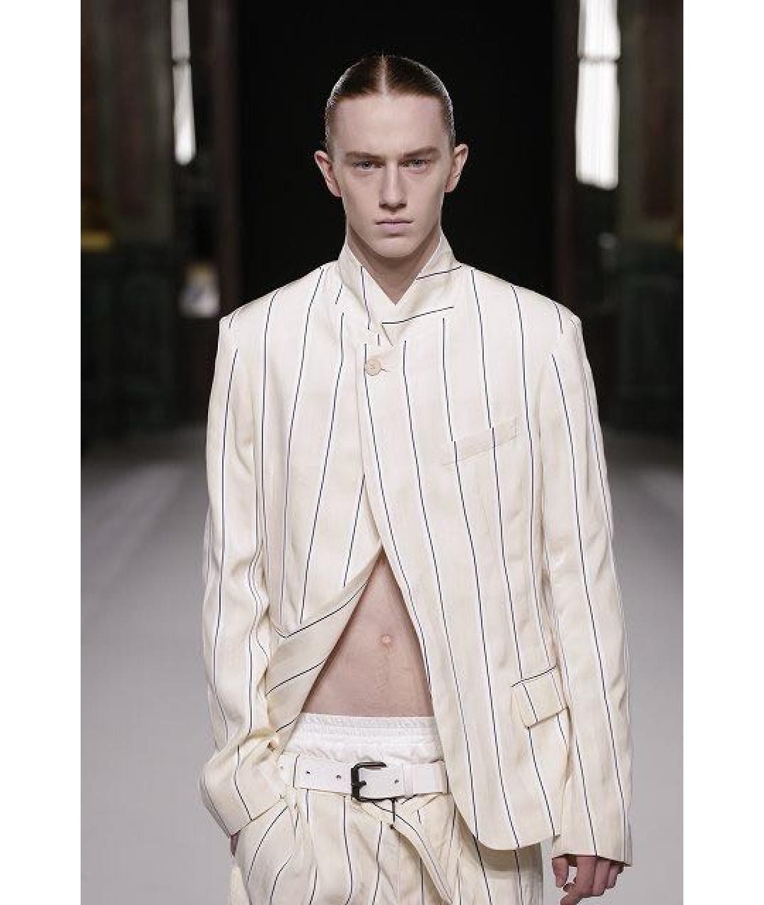 HAIDER ACKERMANN Бежевый хлопковый пиджак, фото 8