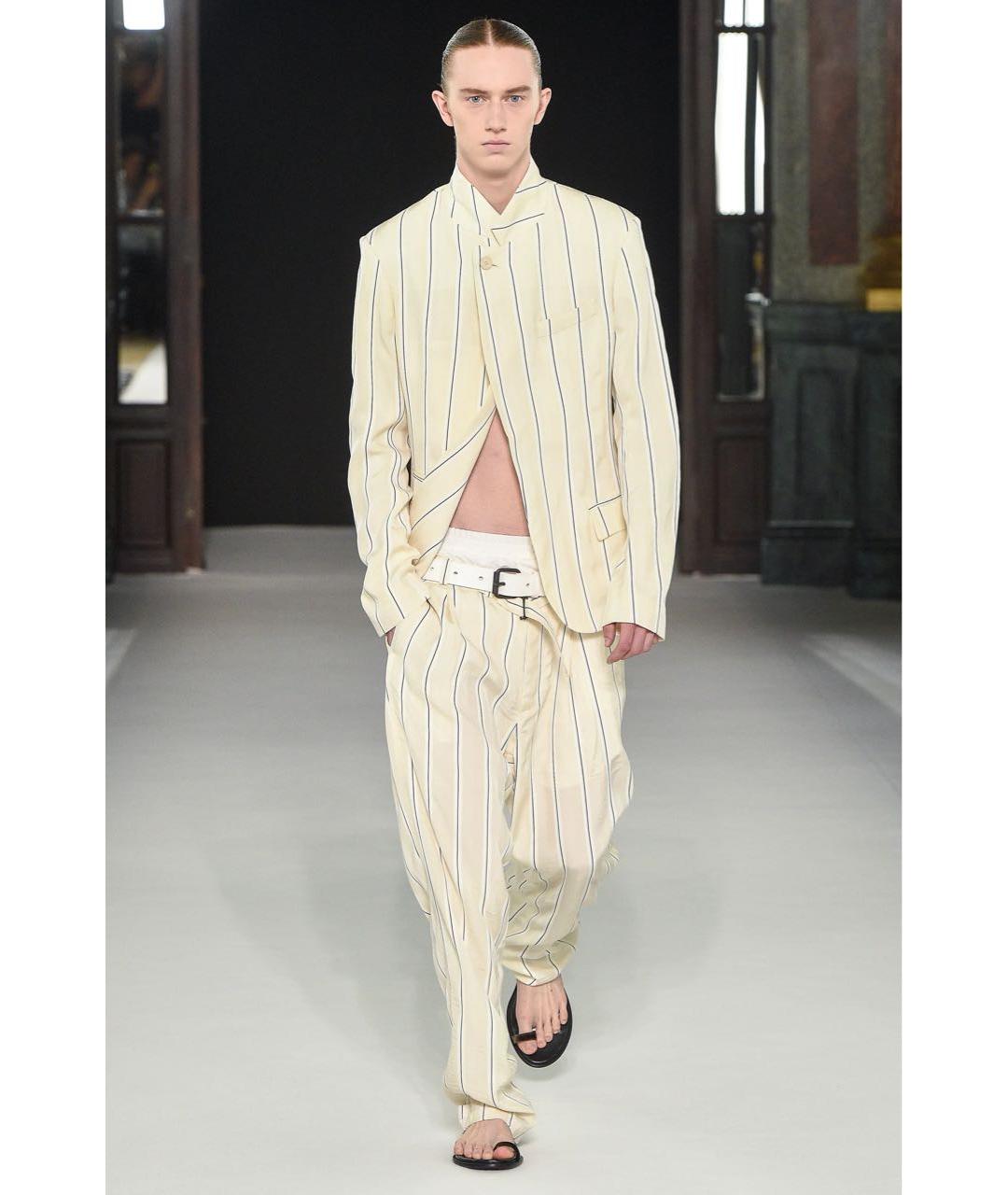 HAIDER ACKERMANN Бежевый хлопковый пиджак, фото 7