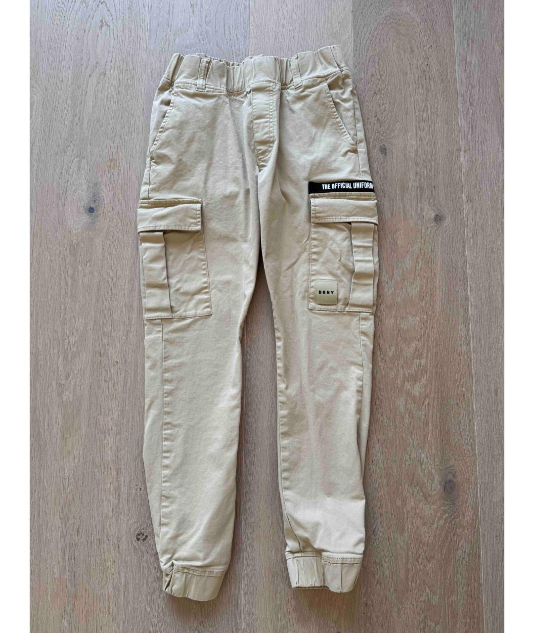 DKNY Бежевые хлопковые брюки и шорты, фото 3