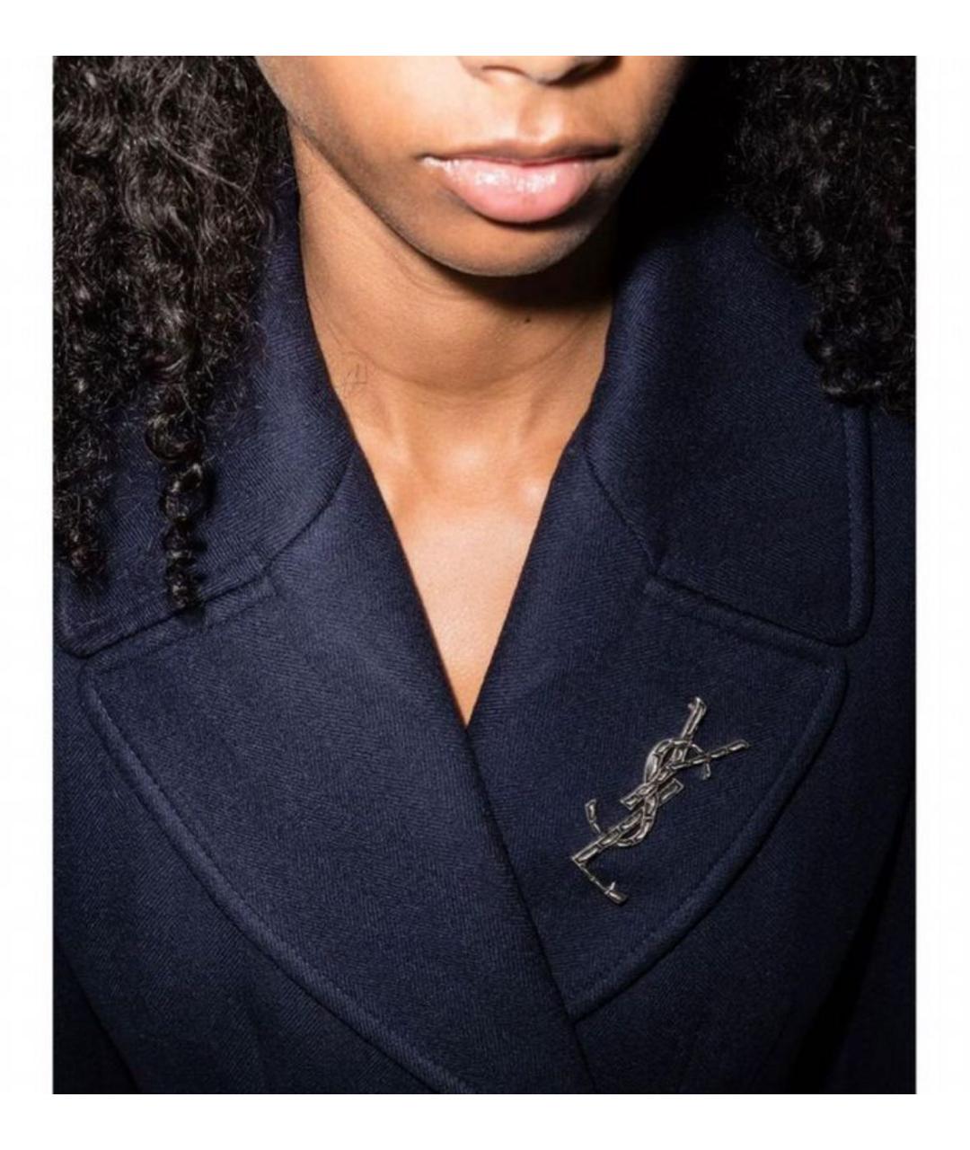 SAINT LAURENT Серебряная латунная булавка / брошь, фото 5