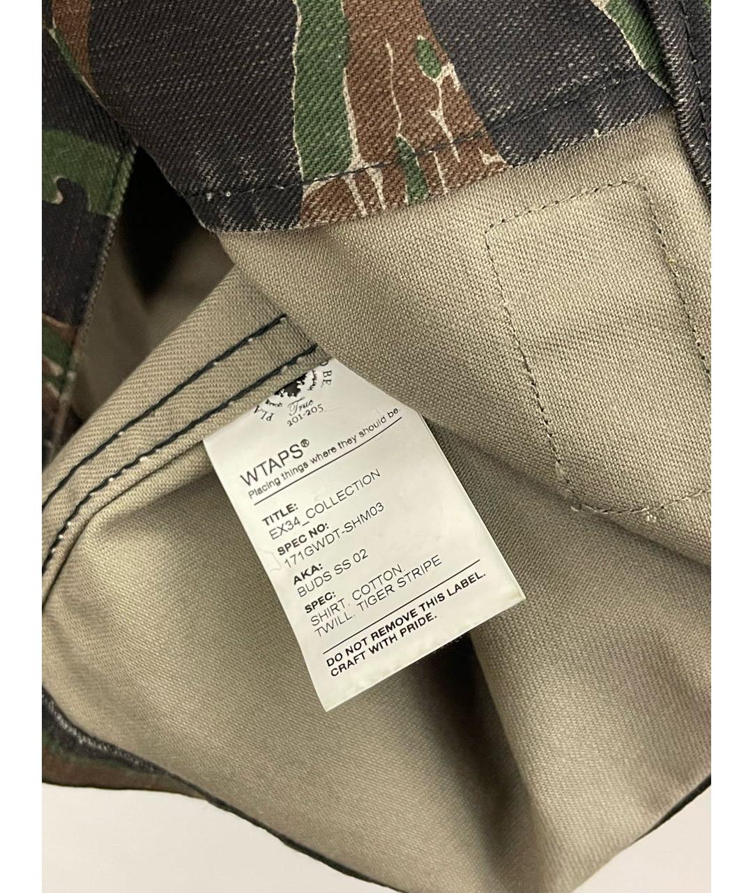 WTAPS Зеленая хлопковая кэжуал рубашка, фото 7
