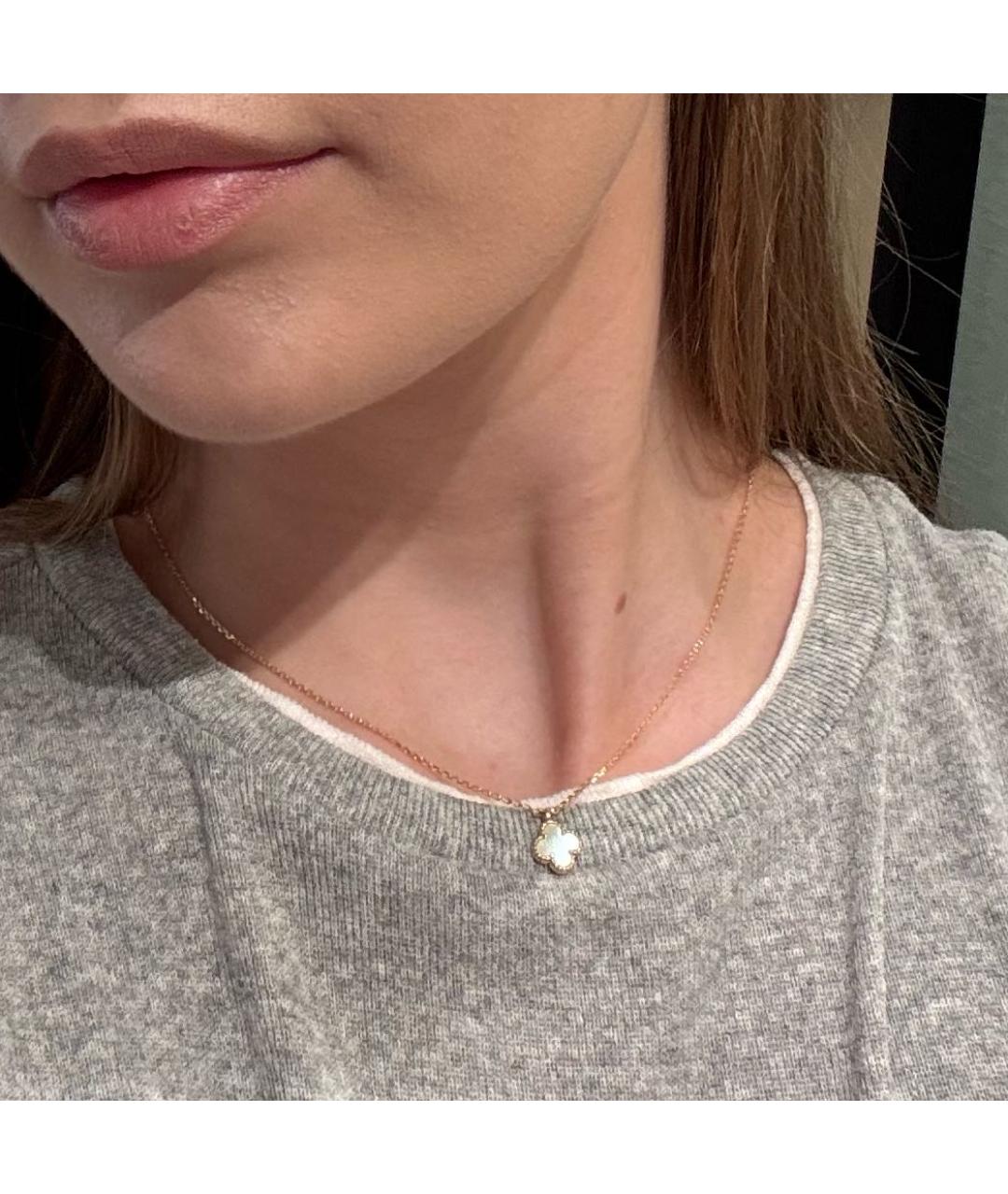 VAN CLEEF & ARPELS Белый кулон из желтого золота, фото 4