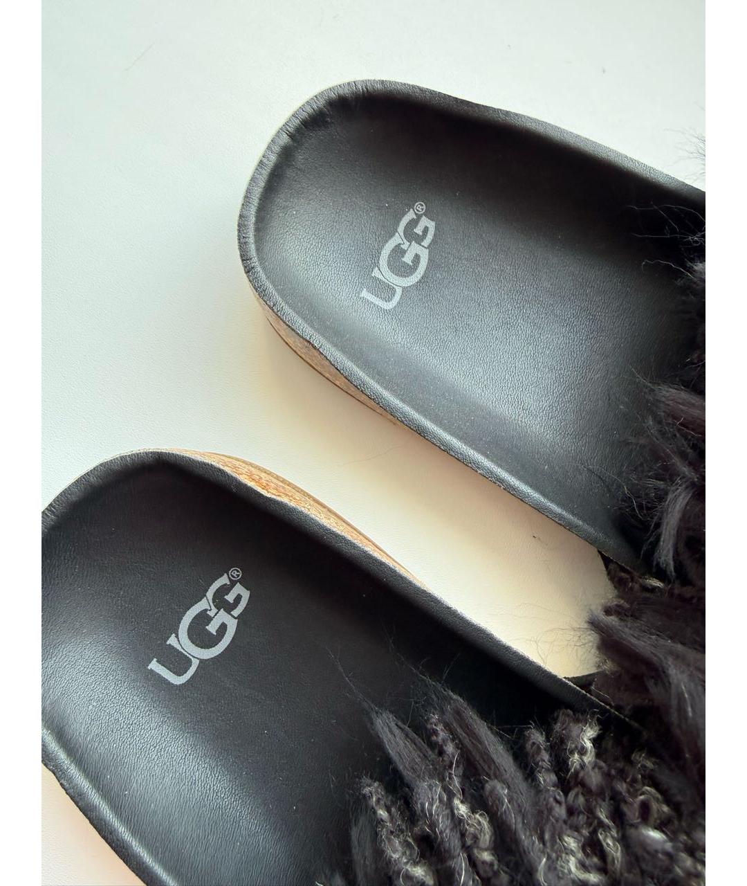 UGG AUSTRALIA Черные шлепанцы, фото 4