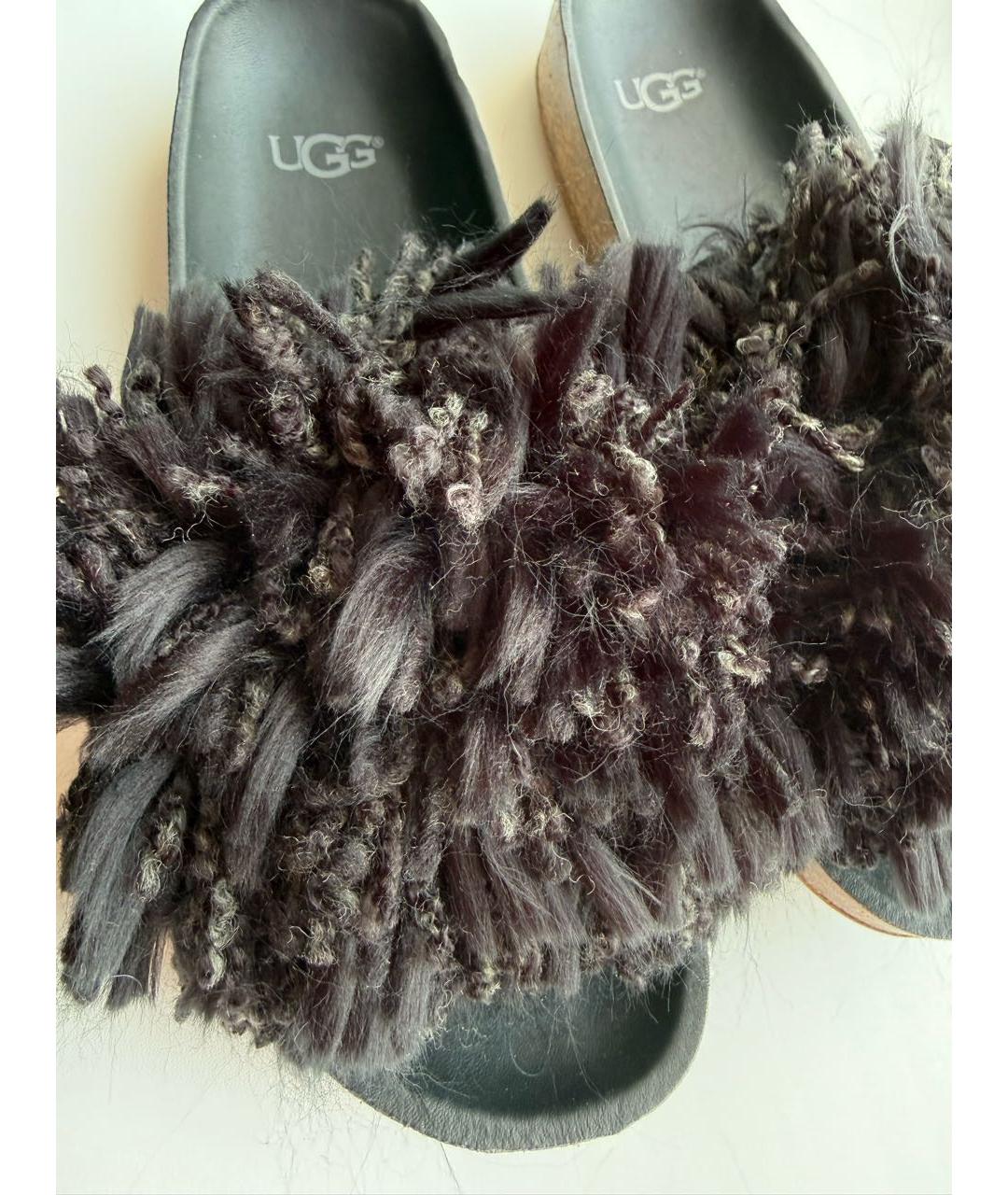 UGG AUSTRALIA Черные шлепанцы, фото 3