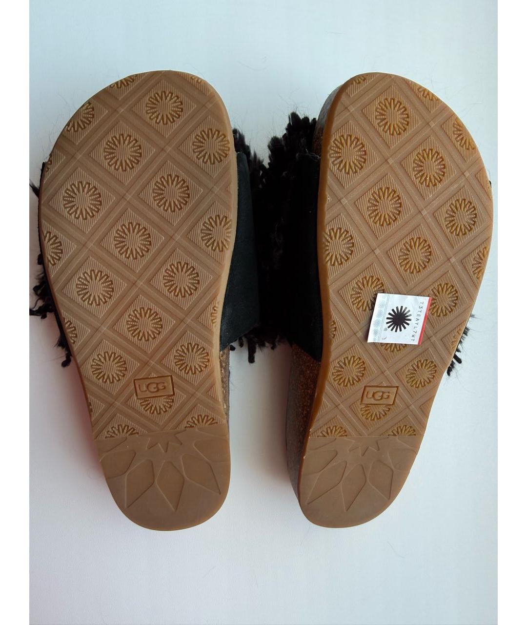 UGG AUSTRALIA Черные шлепанцы, фото 5