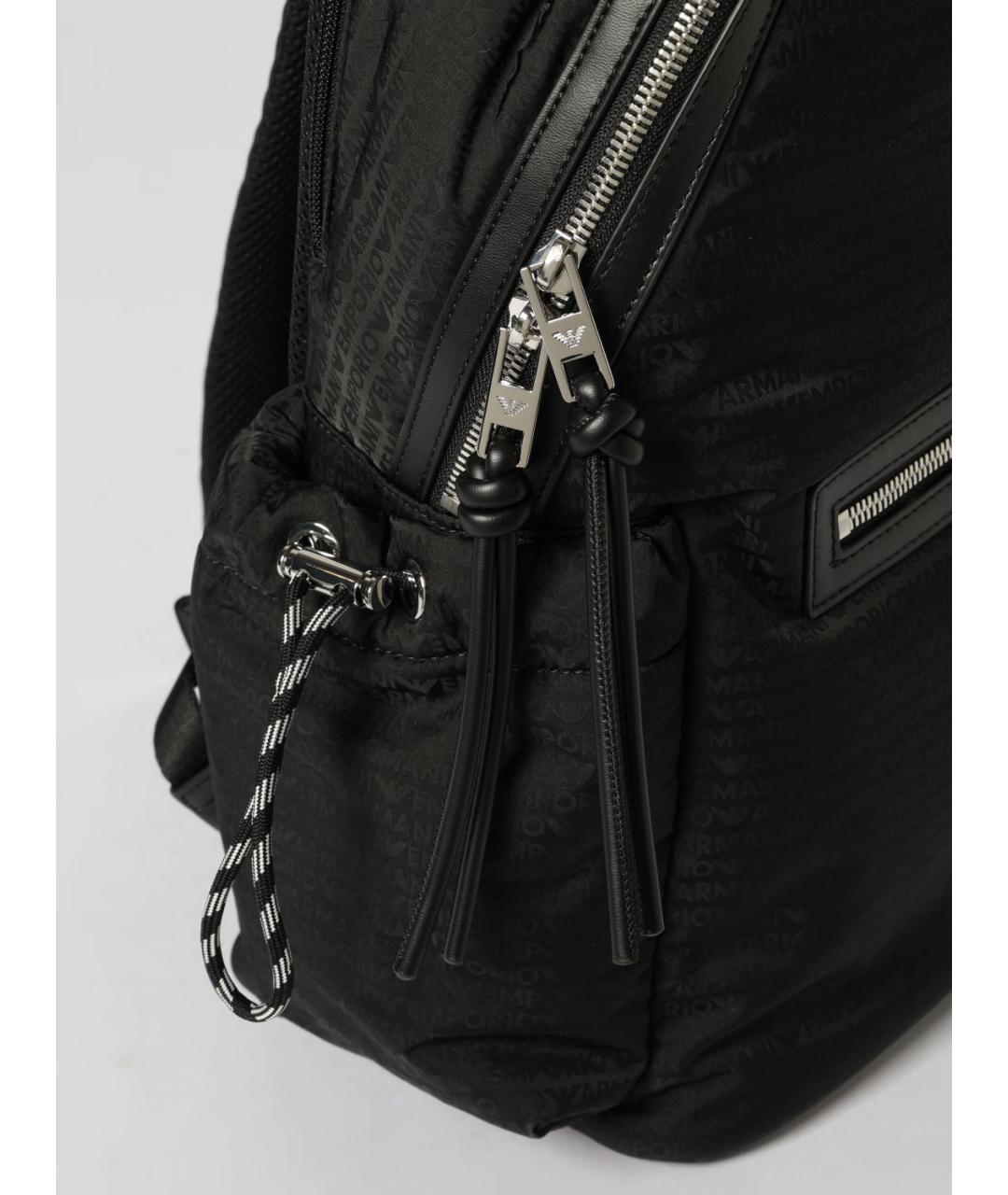 EMPORIO ARMANI Черный синтетический рюкзак, фото 3